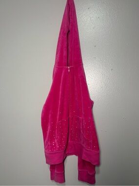 XOXO Pink Teddy Jacket with Hood and Rhinestone Pockets